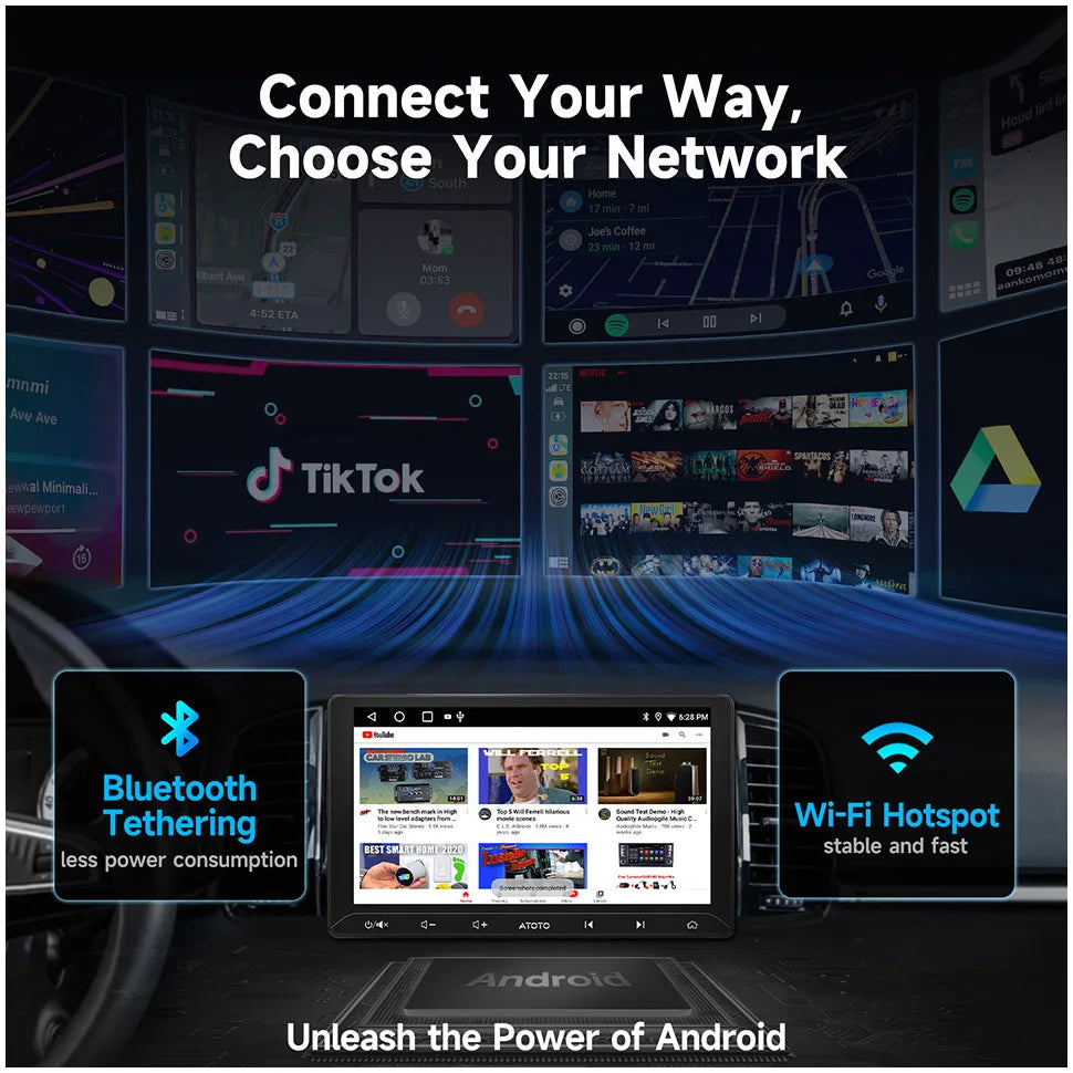 Atoto Android Car Stereo Bluetooth Apple CarPlay Android Auto
