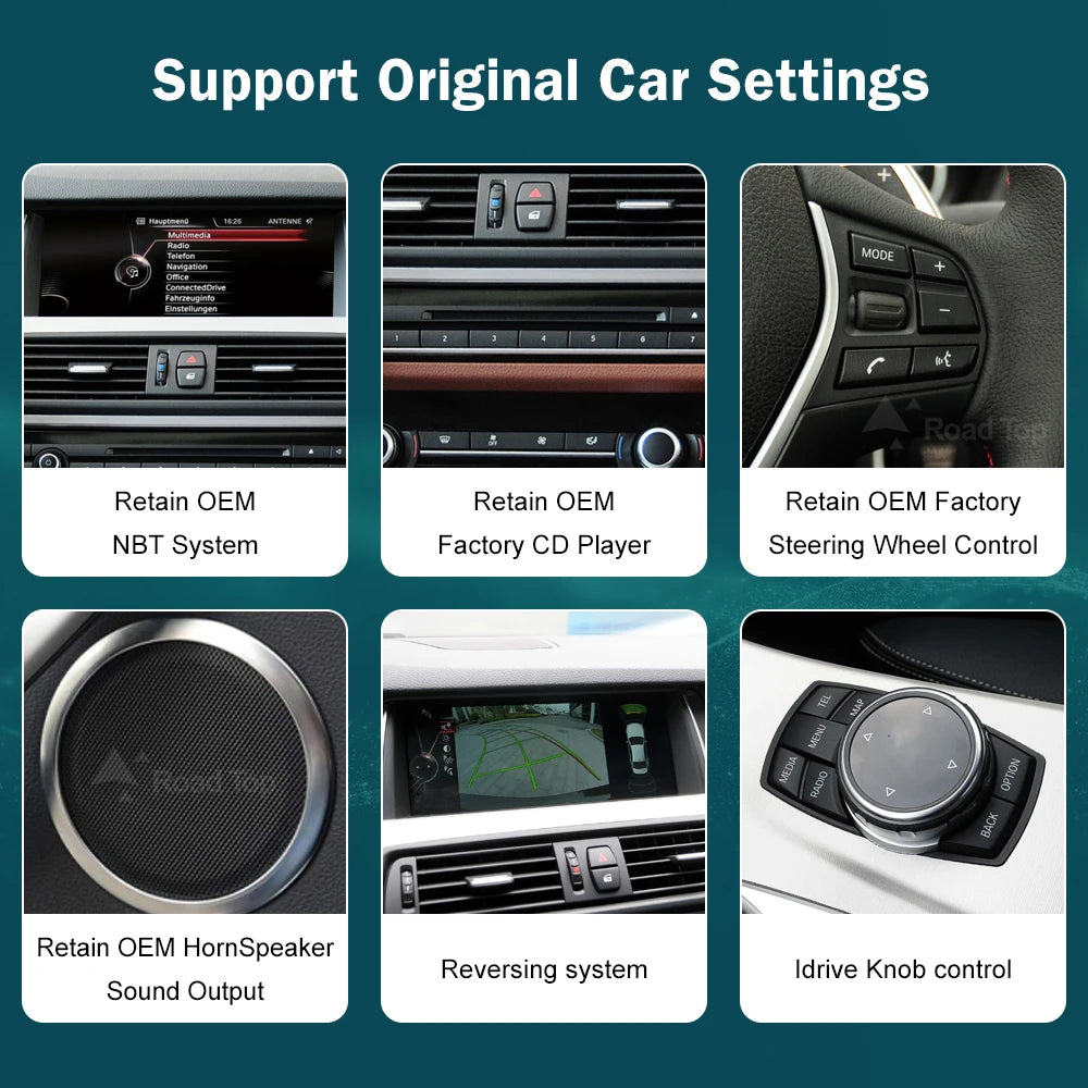 Road Top BMW 5 Series Wireless CarPlay Android Auto Radio
