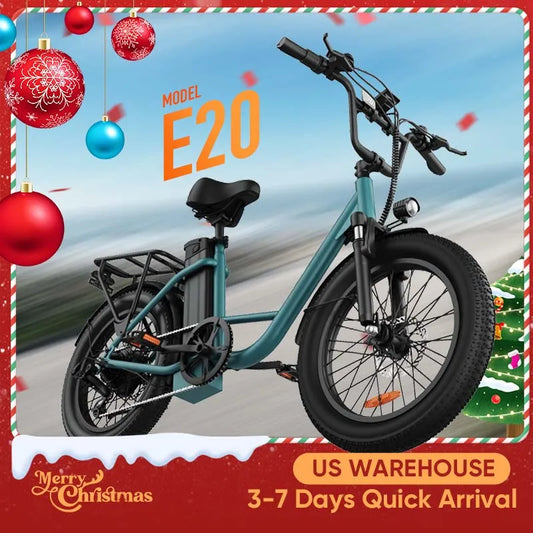 URLIFE E20 1000W Electric Bike 48V Battery Fat Tire MPH