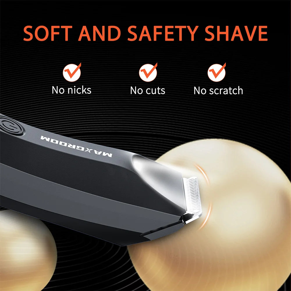 MAXGROOM Body Hair Trimmer IPX7 Waterproof With LED Light