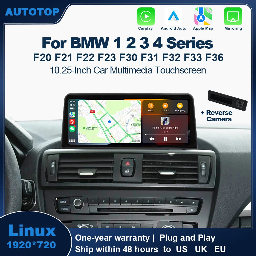 AUTOTOP Wireless CarPlay Android Auto In Dash Multimedia Receiver