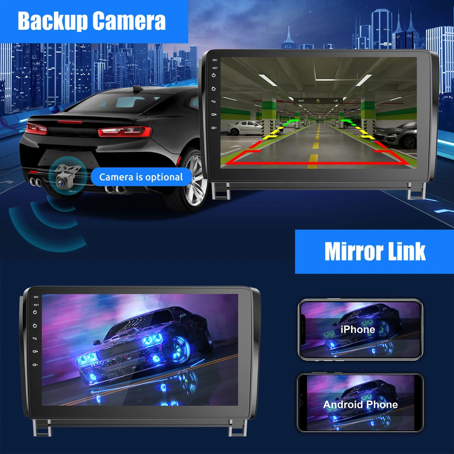 ESSGOO Car Stereo for Toyota Tundra Sequoia Android Auto CarPlay