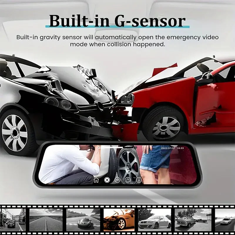 MUÜBAER Mirror Dash Cam Front And Rear 4K Dual Recording