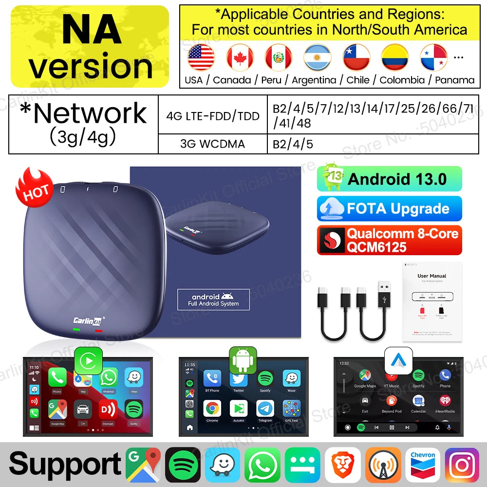 Carlinkit 3 In 1 Android Auto Wireless CarPlay AI Box