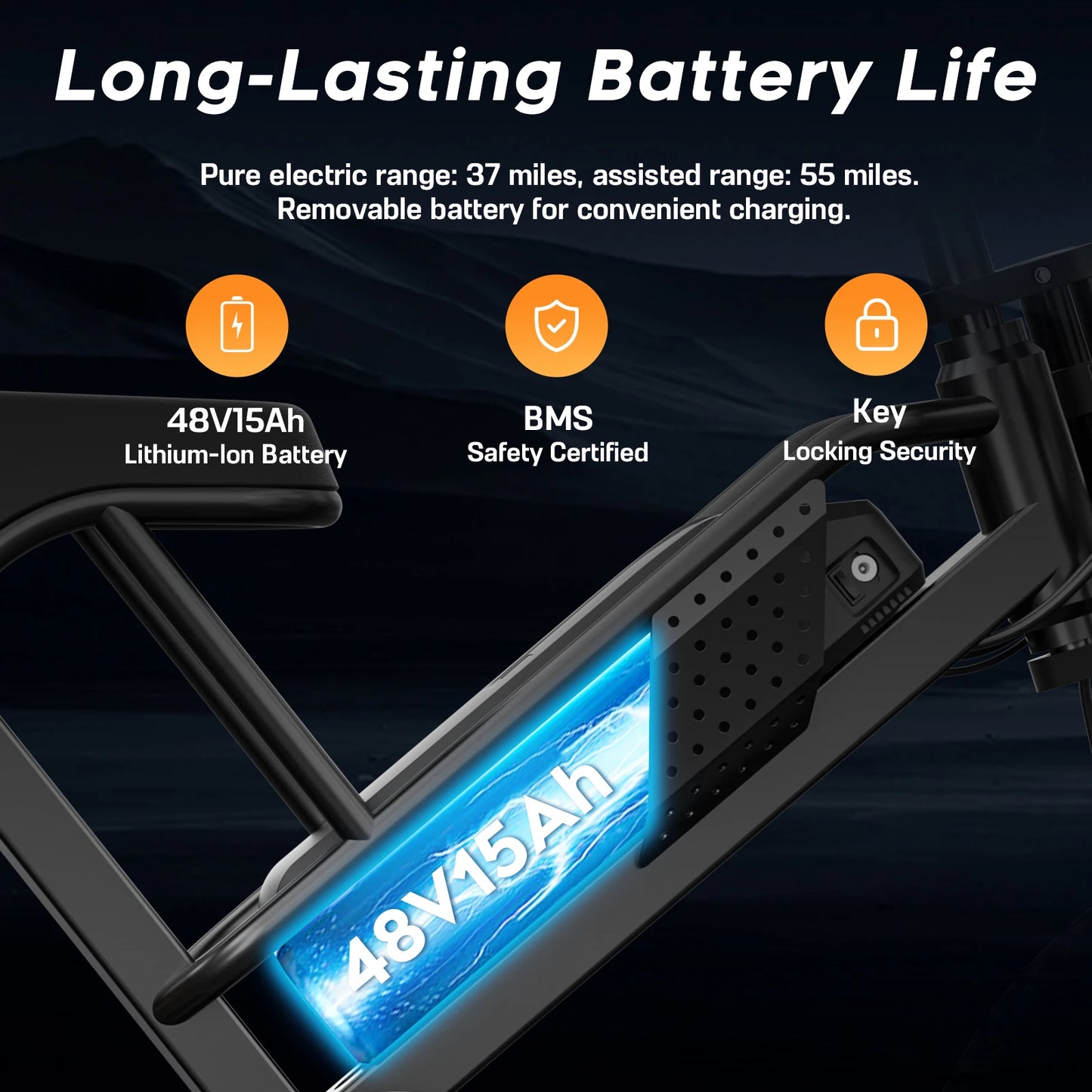 EILLEO SPACEWALK Mountain Electric Bike Fat Tire 750W Ebike