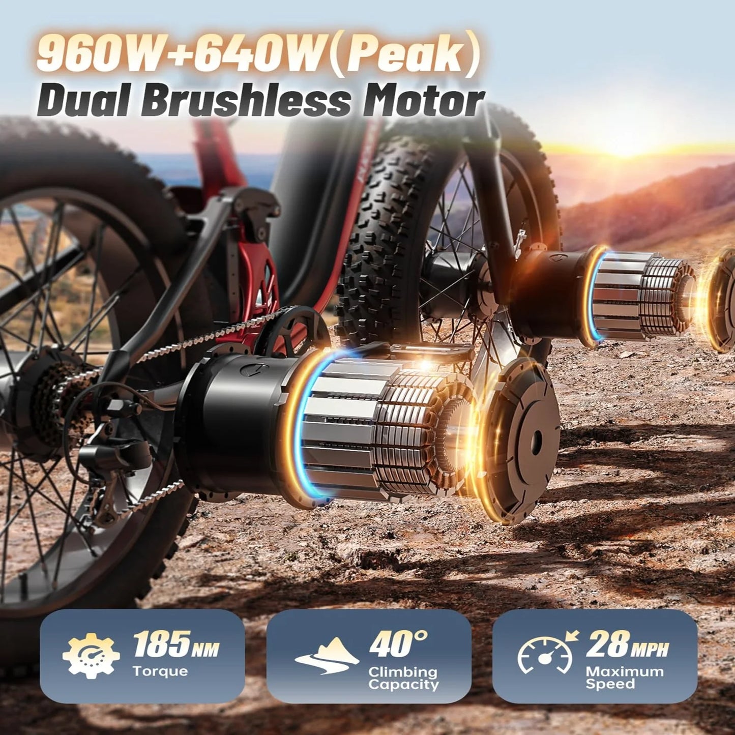 PUCKIPUPPY Golden Retriever Pro Dual Motor Ebike 1600W 48V