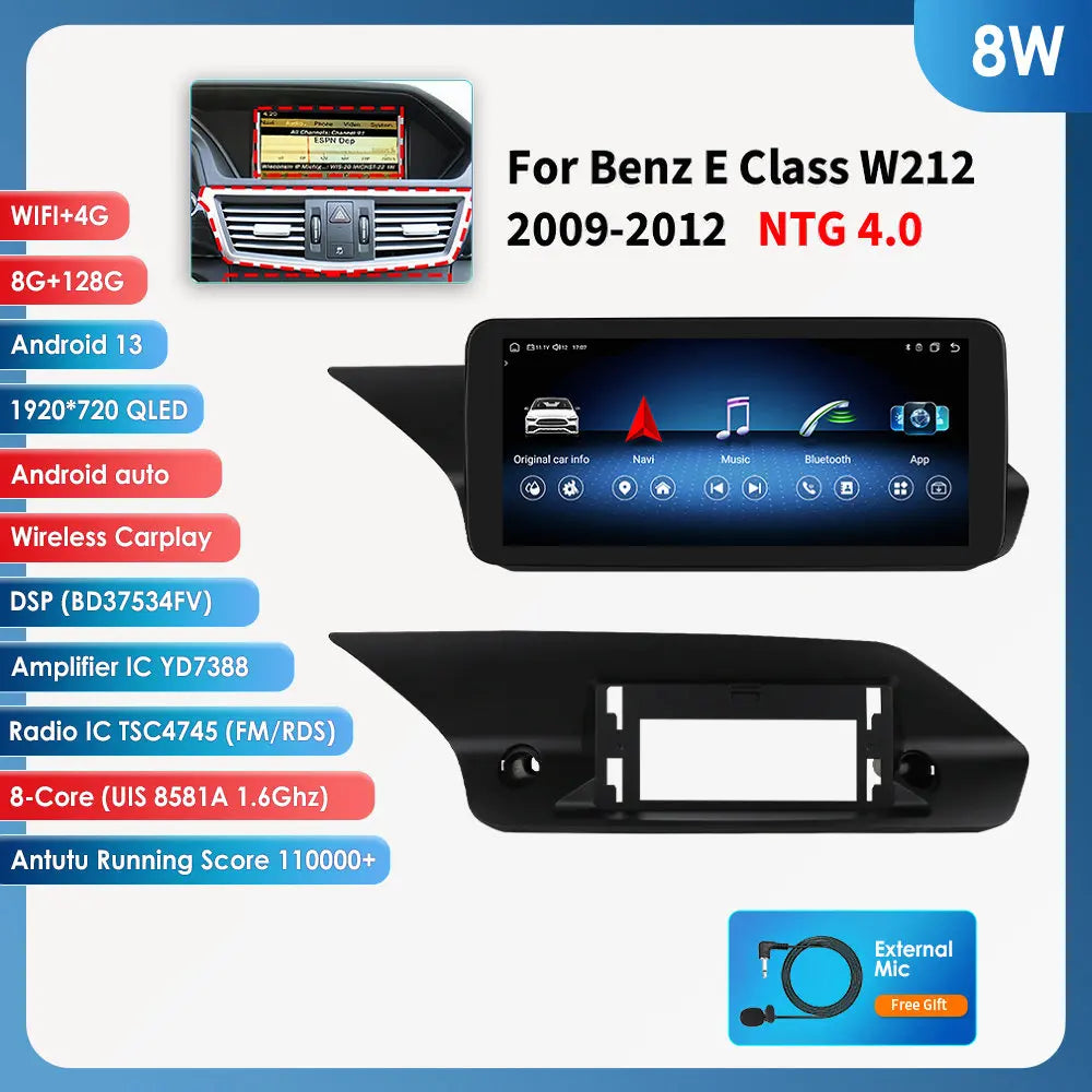 OSSURET Mercedes W212 Android Auto Multimedia CarPlay