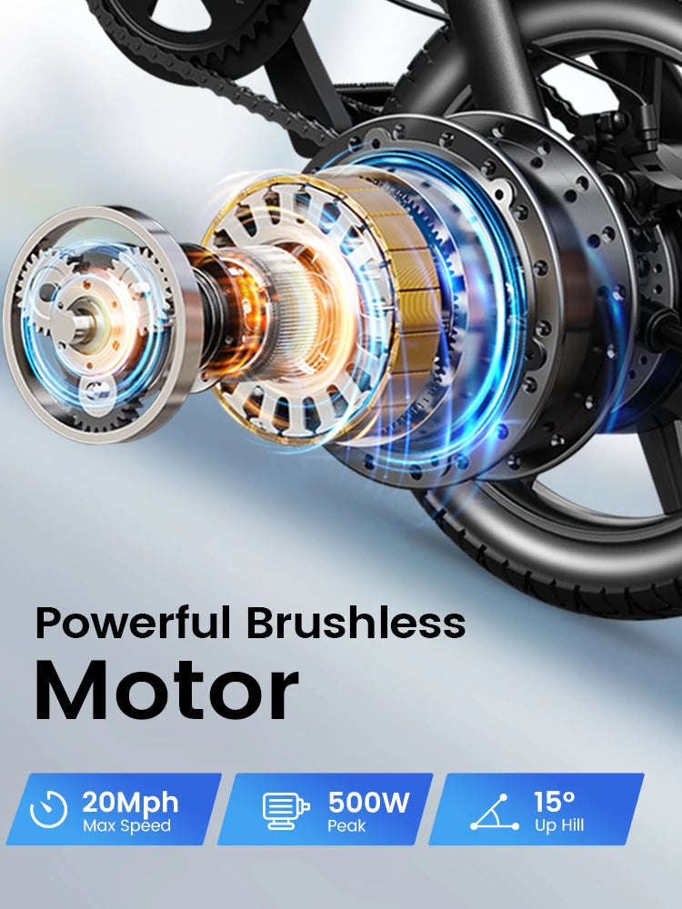 DYU D3F-MINI Foldable Electric Bicycle 500W 36V Battery