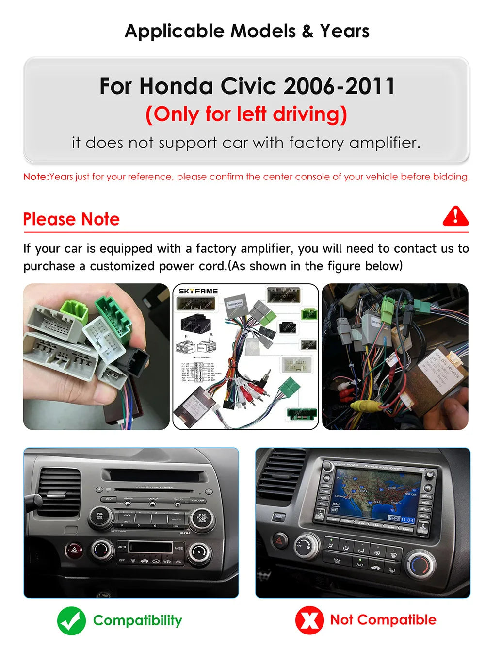 OSSURET Android 12 Car Radio For Honda Civic GPS Navi