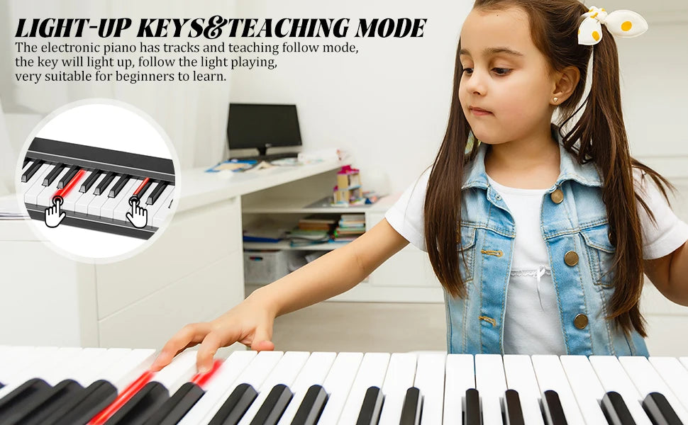 Hign-concerned 61 Keys Portable Folding Keyboard Piano