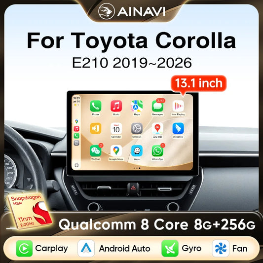 Ainavi Wireless CarPlay Android Auto Car Stereo Toyota Corolla E210