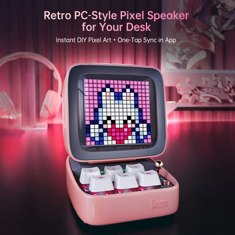 Divoom Ditoo-Pro Retro Pixel Art Bluetooth Speaker With LED Display