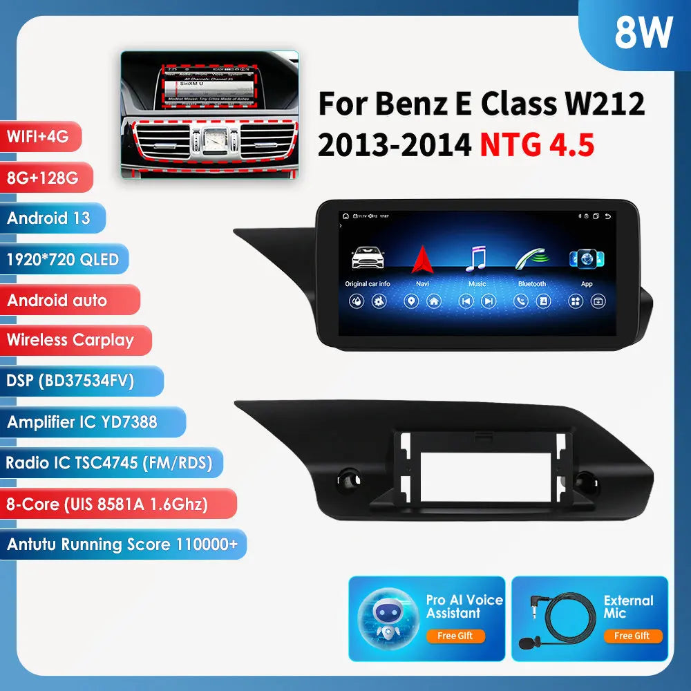 OSSURET Mercedes W212 Android Auto Multimedia CarPlay