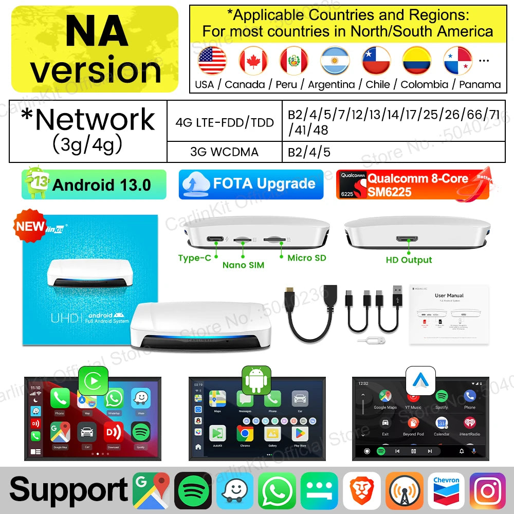 Carlinkit UHD Android 13 CarPlay AI HDMI Streaming Box 8GB 128GB