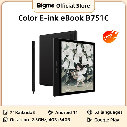 BIGME B751C Android 11 Ereader 4GB RAM 64GB Google Play