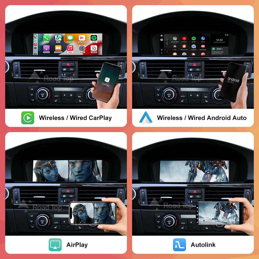 Wincago Wireless CarPlay Android Auto Car Multimedia Display For BMW 3 Series