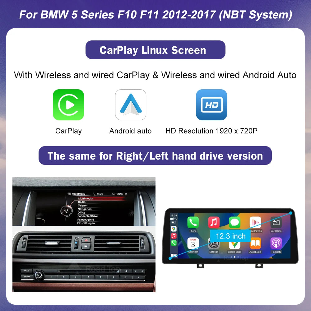 Road Top BMW 5 Series F10 F11 Touch Screen CarPlay
