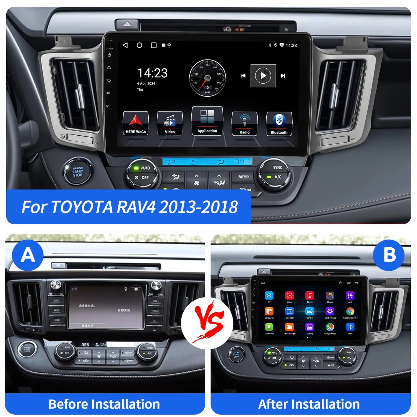 ESSGOO Android Car Stereo For Toyota RAV4
