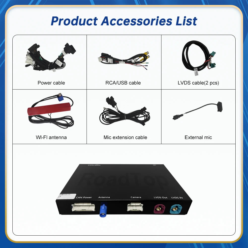 Road Top BMW Wireless Android Auto Mirror Link CarPlay Interface