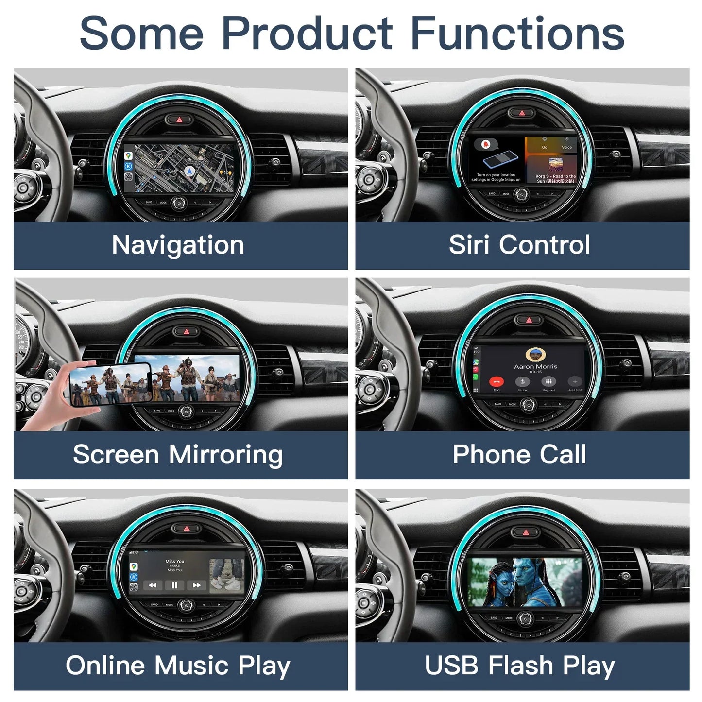 AUTOABC Wireless CarPlay Android Auto For Mini Cooper