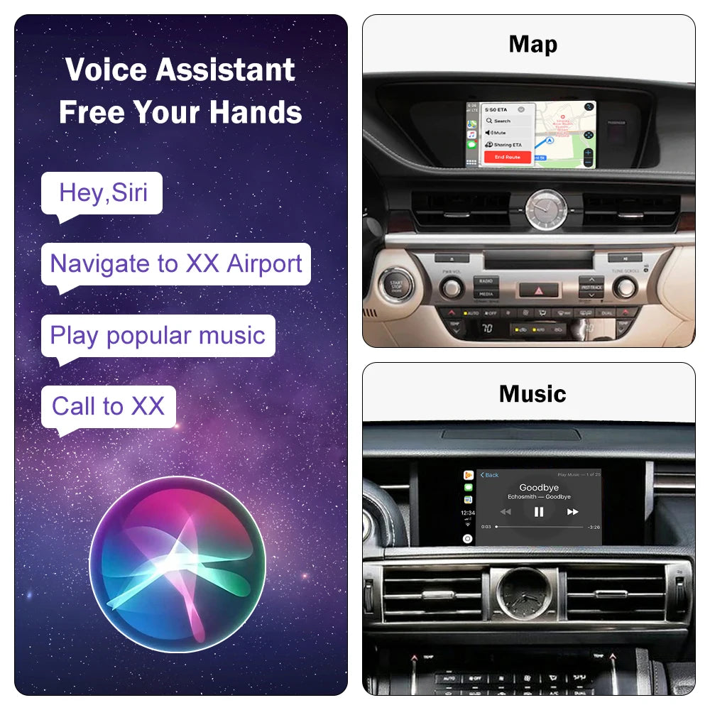 Road Top Wireless CarPlay Android Auto Receiver for Lexus Models