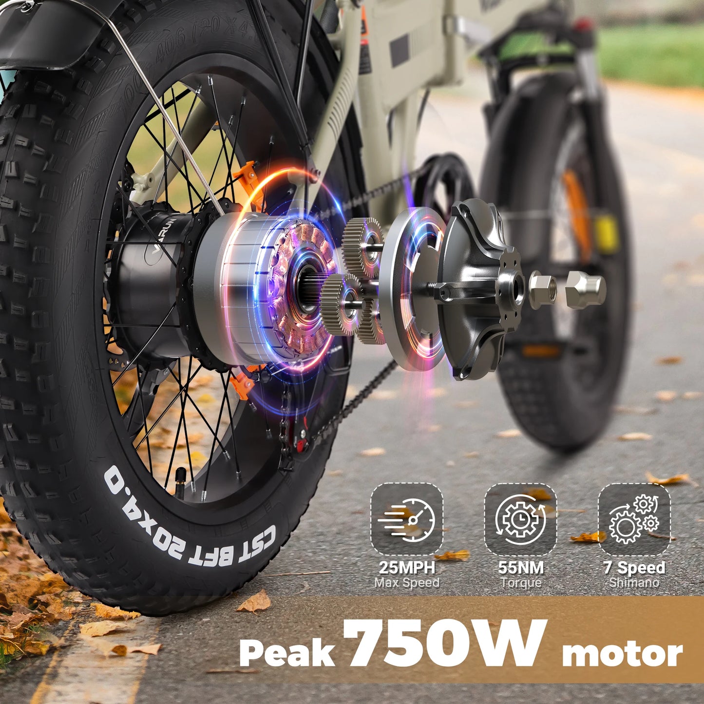 Varun S20-1 Plus Electric Fat Tire Bike 750W Peak Power