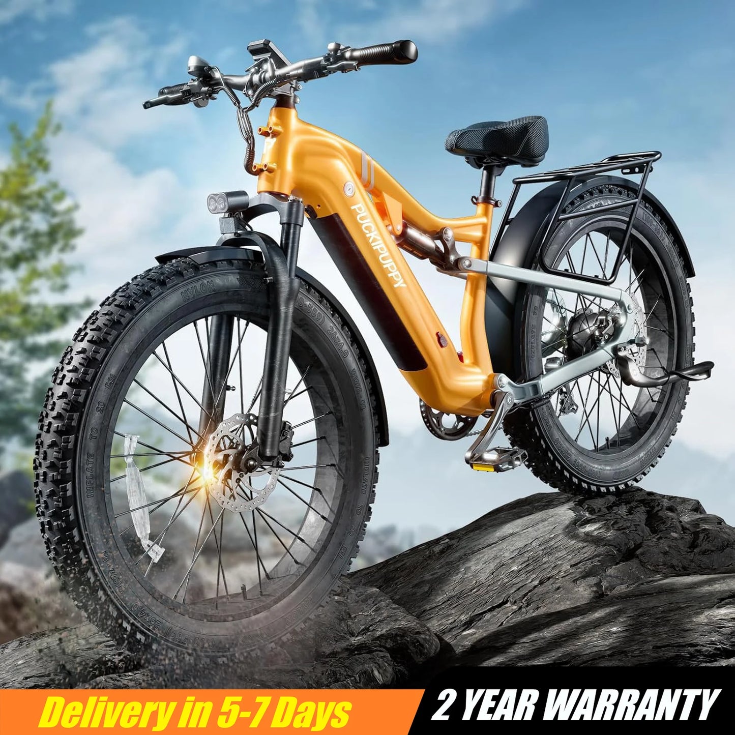 PUCKIPUPPY Labrador Pro 1350W Fat Tire Electric Mountain Bike