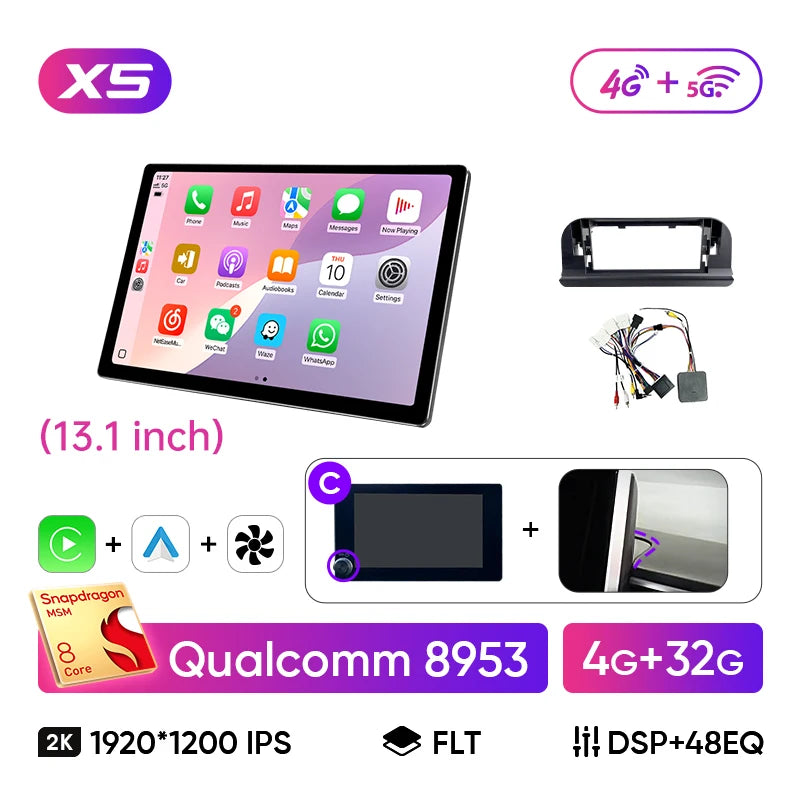 Ainavi Wireless CarPlay Android Auto Car Stereo Toyota Corolla E210