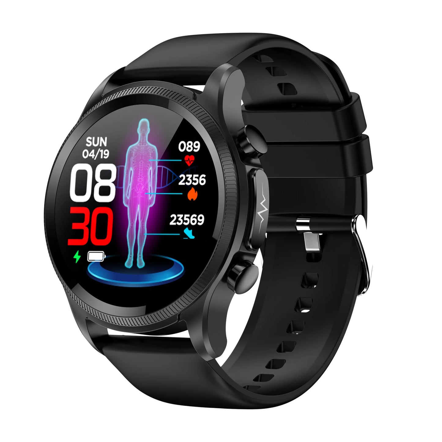 Mens Smartwatch ECG Heart Rate SpO2 Sleep Monitor Fitness Tracker