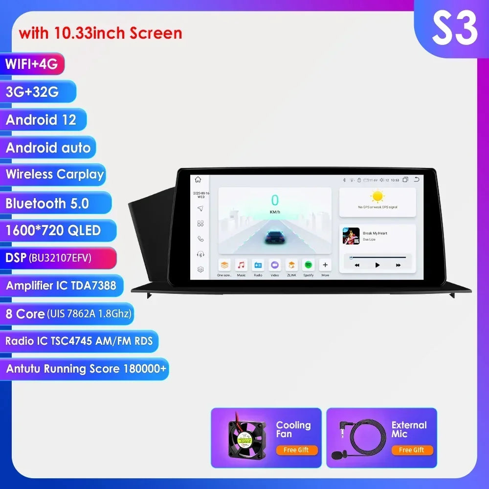 HIZPO Android Auto CarPlay Screen For Honda Accord Radio GPS DSP BT 4G