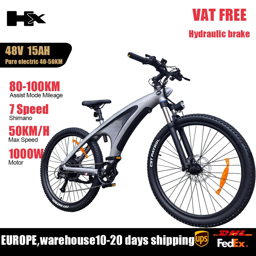 HUANCI HX Q5 2000W Electric Mountain Ebike Removable Battery
