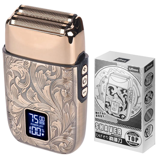 Ufree Electric Shaver Foil 3-Speed Wet Dry Razor With LCD