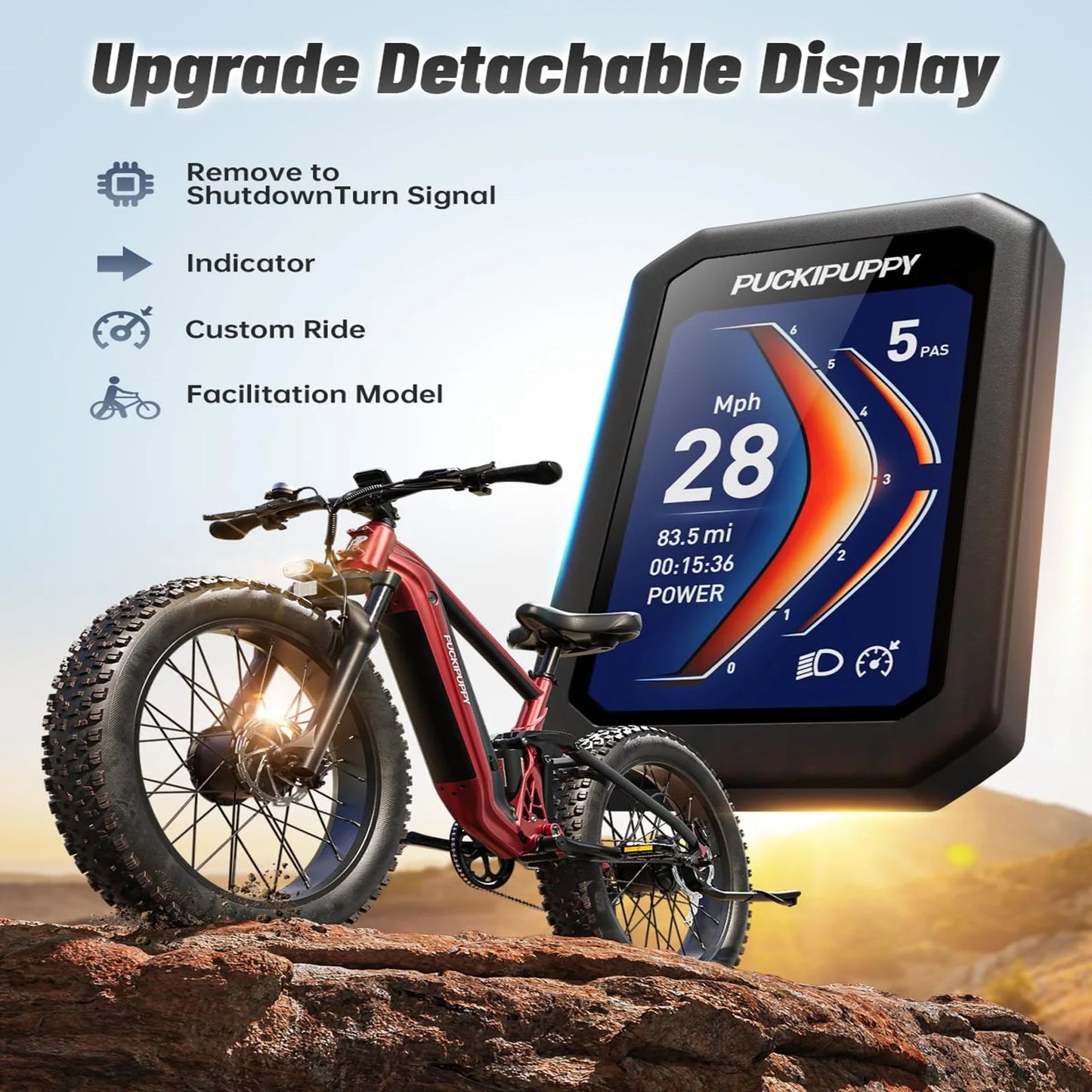 PUCKIPUPPY Golden Retriever Pro Dual Motor Ebike 1600W 48V