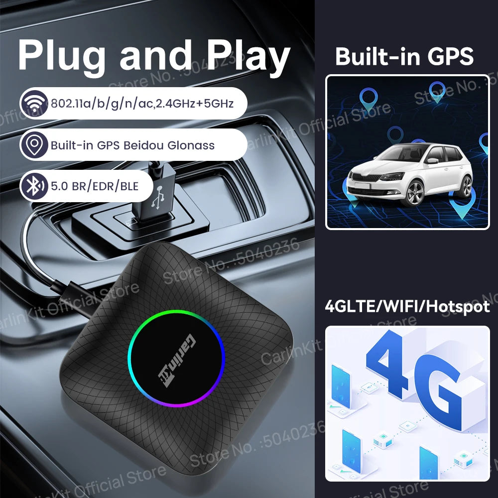 Carlinkit 3 In 1 Android CarPlay Box Wireless Android Auto