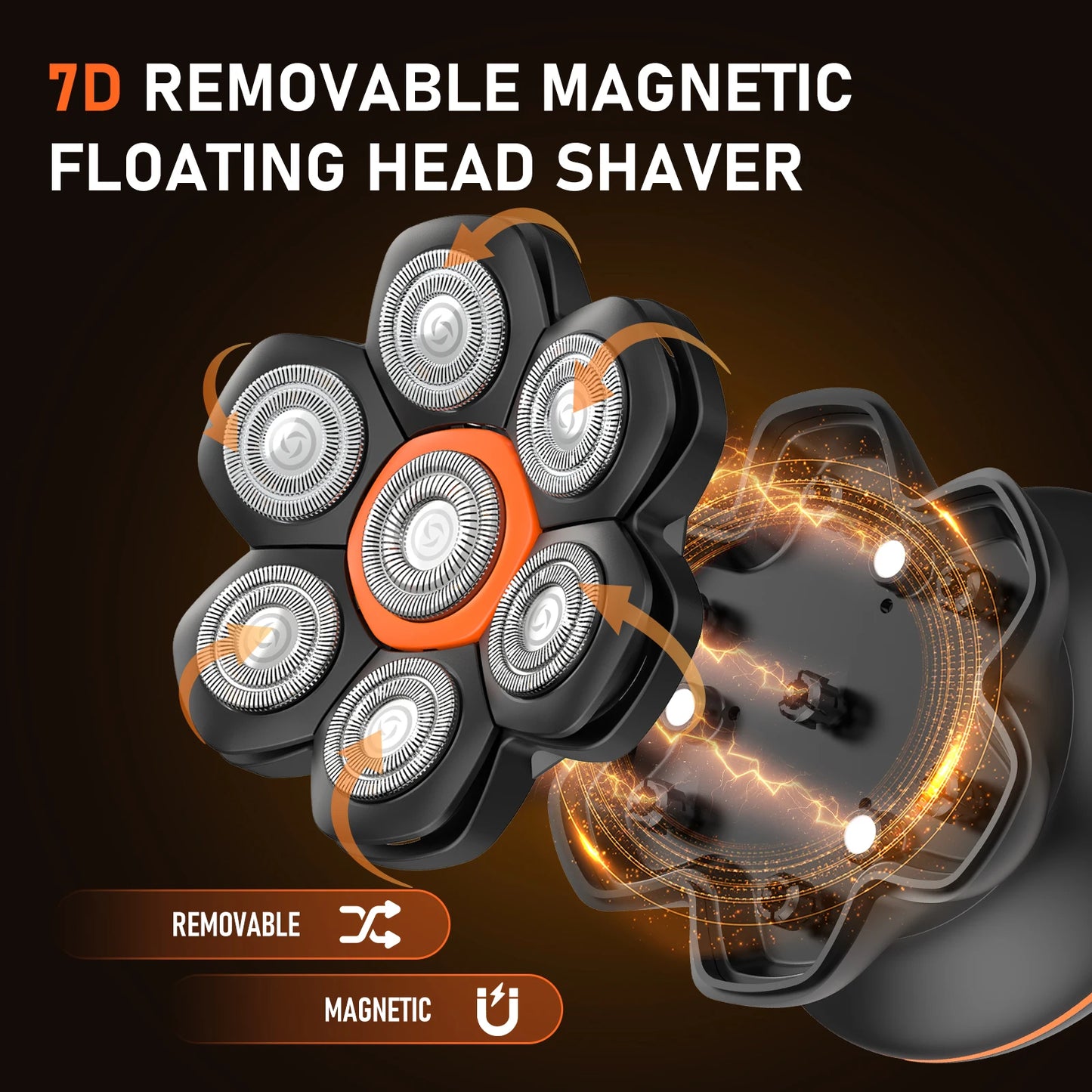MAXGROOM 7D Electric Shaver For Men Waterproof Beard Trimmer