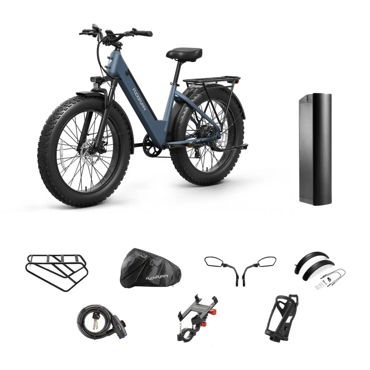 PUCKIPUPPY Samoyed All Terrain Fat Tire Electric Bike 960W