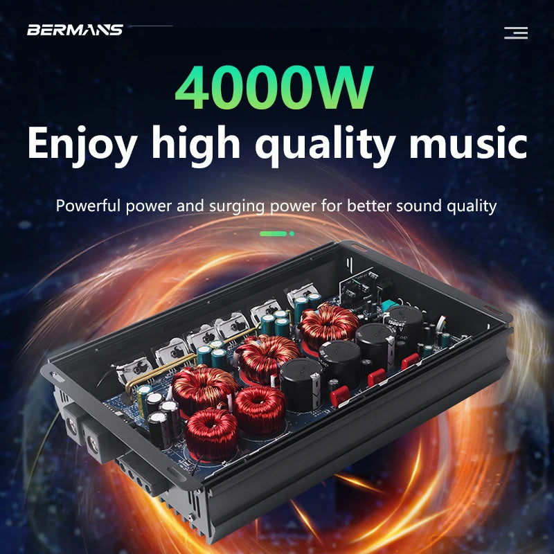 Bermans Car High Power Amplifier 4000W Class D Mono