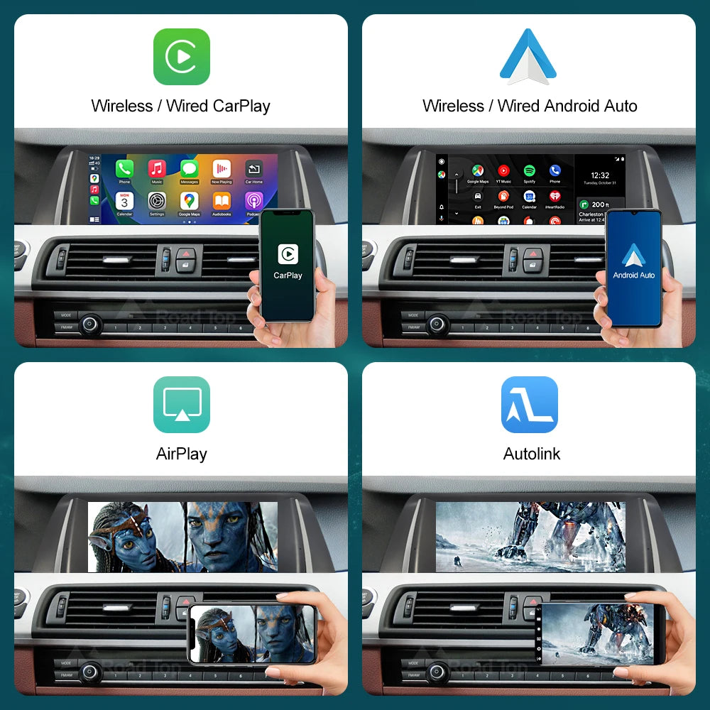 Road Top BMW 5 Series Wireless CarPlay Android Auto Radio