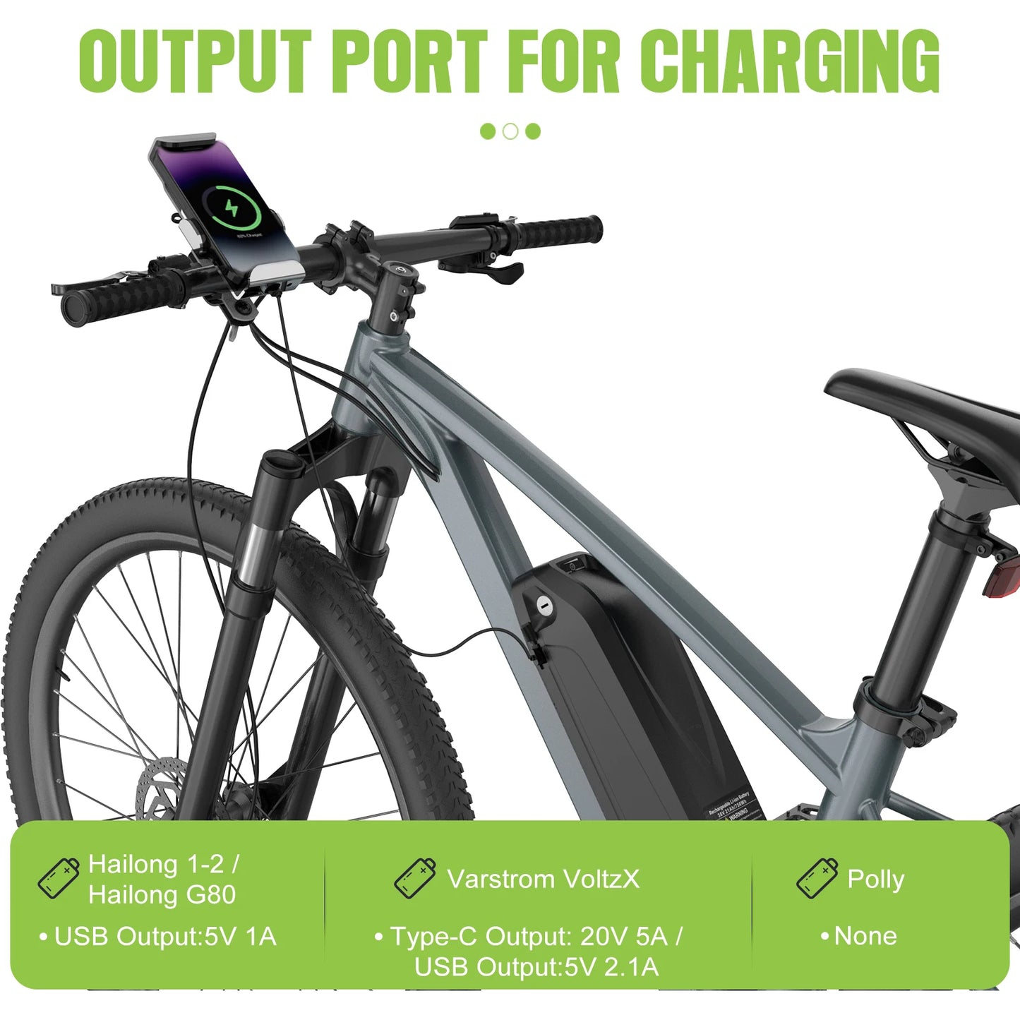 Varstrom Ebike Battery 36 52V Lithium Pack For Bafang Tongsheng