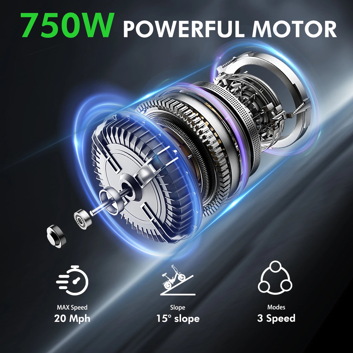 Bodywel T16pro Foldable Electric Bike 750W Motor 20Mph Urban Commuter