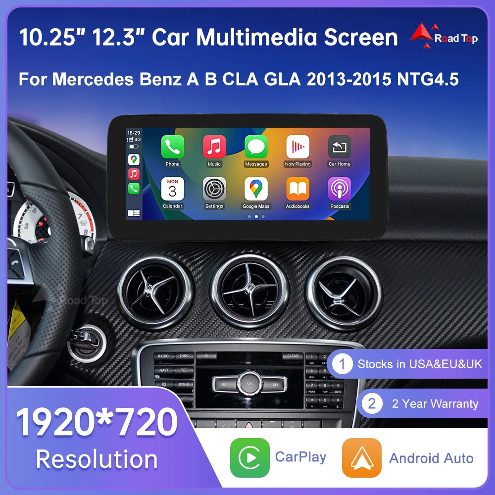 Road Top Mercedes Touch Screen Car Stereo with CarPlay