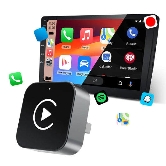 APWIKOGER 2 in 1 Wireless CarPlay Android Auto Adapter for Wired Cars