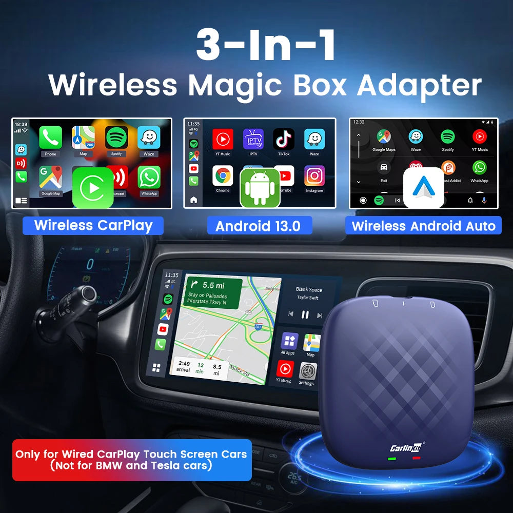 Carlinkit 3 In 1 Android Auto Wireless CarPlay AI Box
