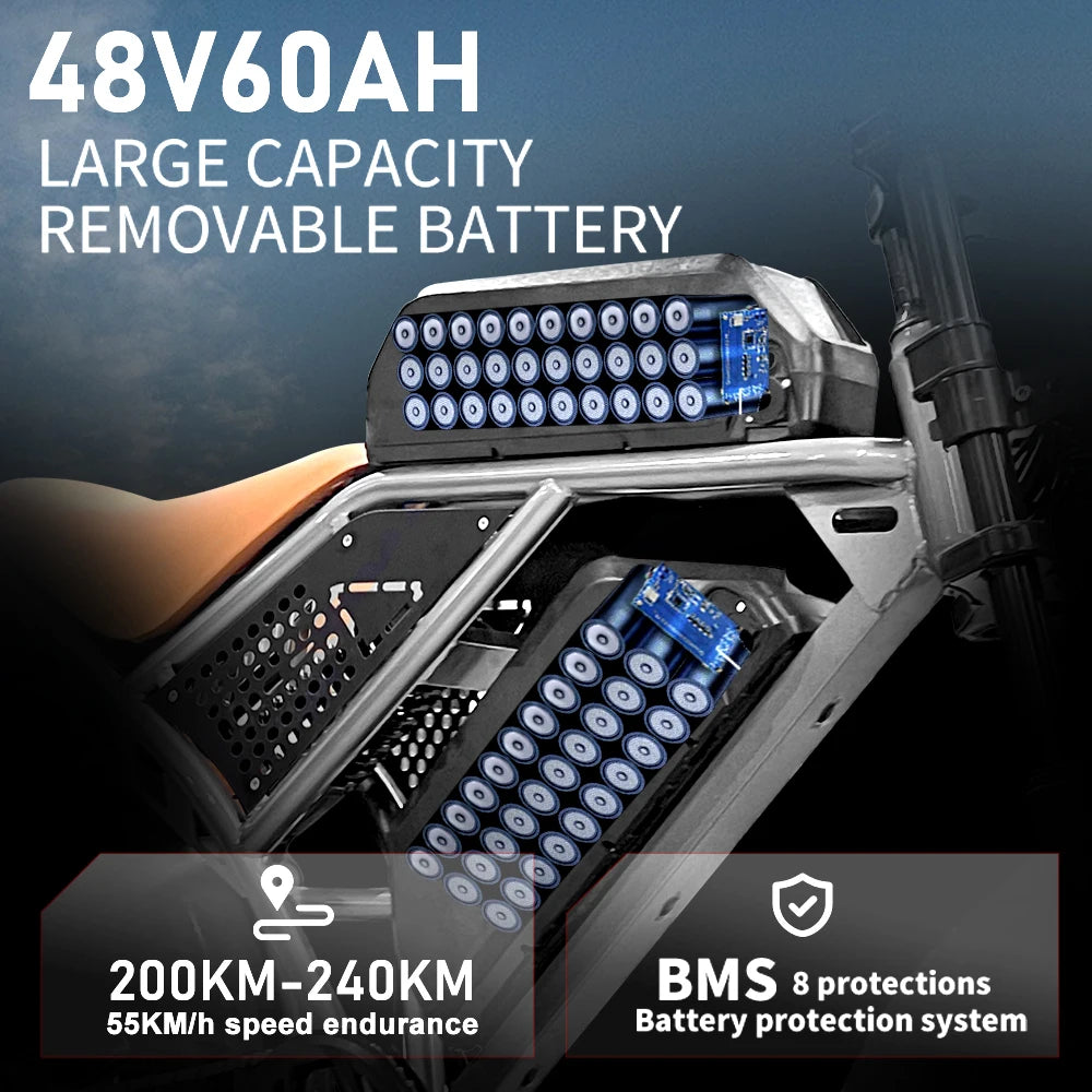 DEEPOWER QS7 1500W Off Road Fat Tire Electric Mountain Bike