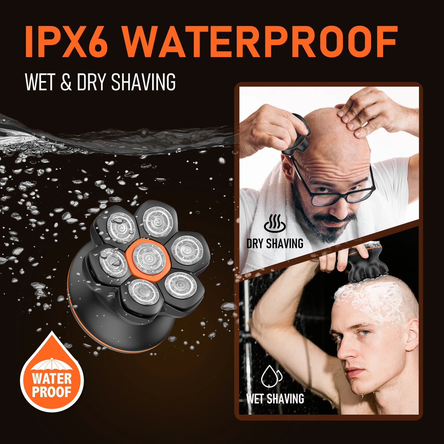 MAXGROOM 7D Electric Shaver For Men Waterproof Beard Trimmer