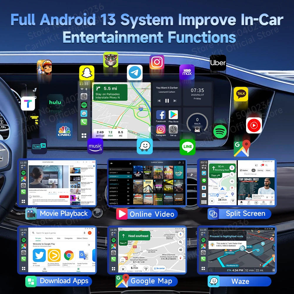 Carlinkit 3 In 1 Android CarPlay Box Wireless Android Auto
