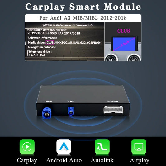 Autotop Wireless CarPlay Module For Audi A3 Q2 MIB2 Android