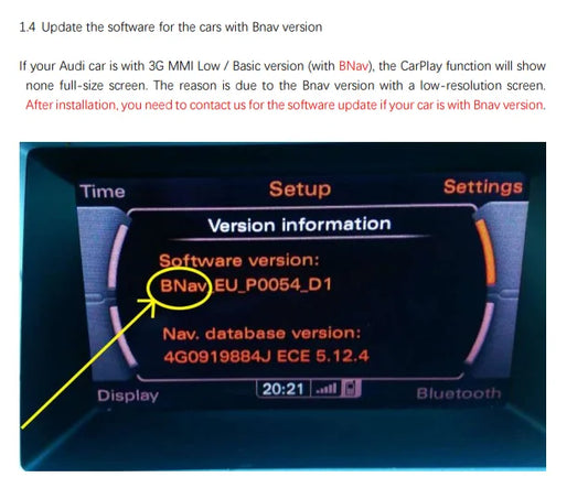Road Top Wireless CarPlay Android Auto Interface For Audi A4