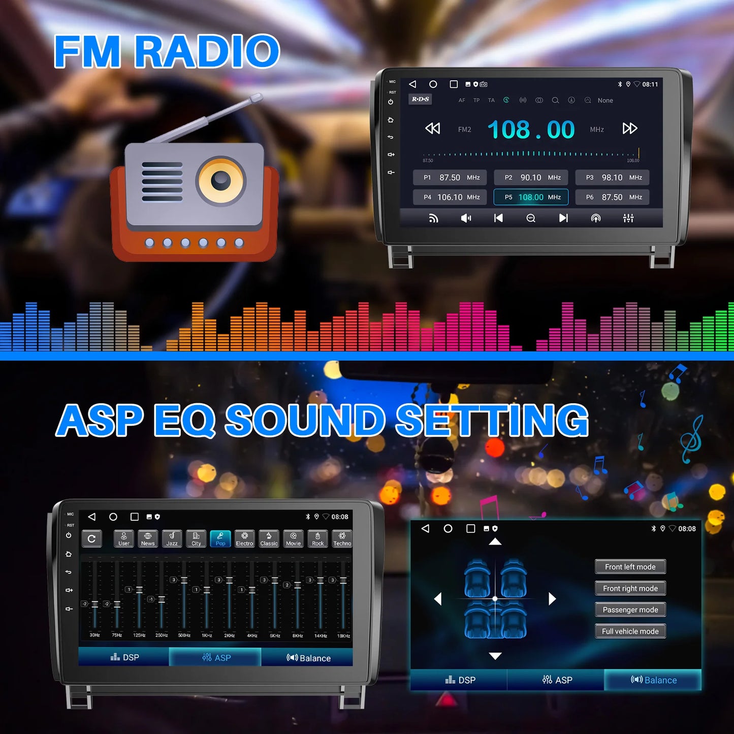 ESSGOO Car Stereo for Toyota Tundra Sequoia Android Auto CarPlay