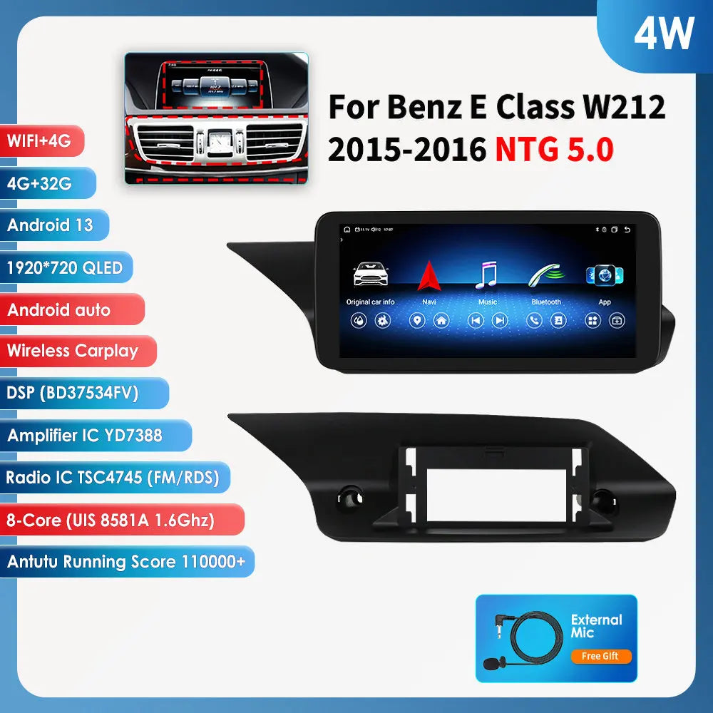 OSSURET Mercedes W212 Android Auto Multimedia CarPlay